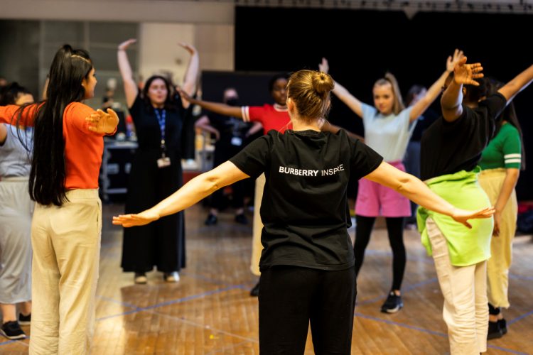 Rehearsals for the Burberry Inspire Cultural Runway Event