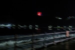 Eskdale Young Creatives photography of blurred image at night with red light