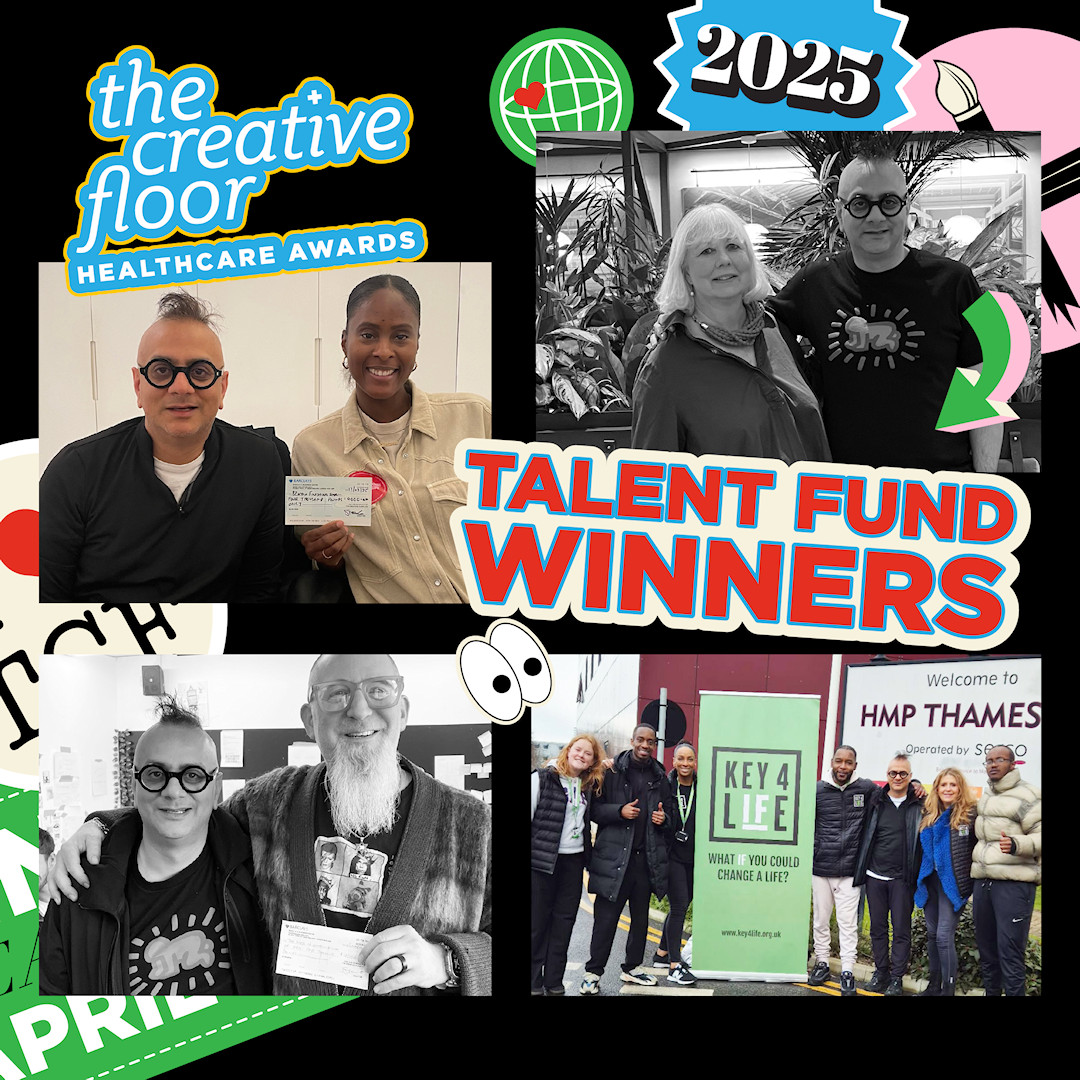 the creative floor Healthcare Awards 2025 - Talent Fund Winners [collage graphic]